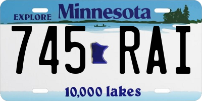 MN license plate 745RAI