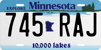 MN license plate 745RAJ