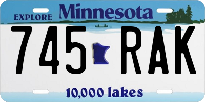 MN license plate 745RAK