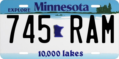 MN license plate 745RAM