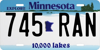 MN license plate 745RAN