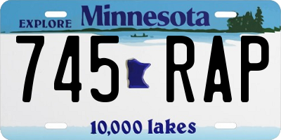 MN license plate 745RAP