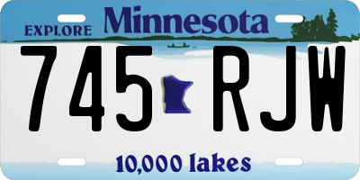 MN license plate 745RJW
