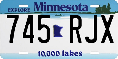 MN license plate 745RJX