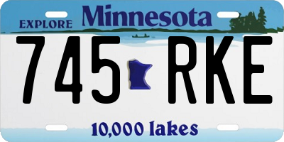 MN license plate 745RKE