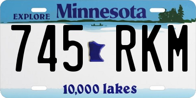 MN license plate 745RKM