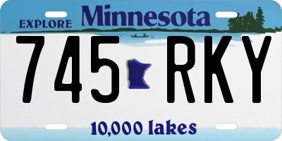 MN license plate 745RKY