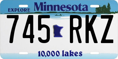 MN license plate 745RKZ