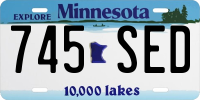 MN license plate 745SED