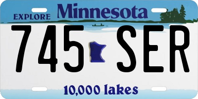 MN license plate 745SER