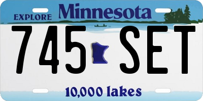 MN license plate 745SET