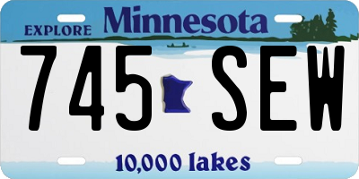 MN license plate 745SEW