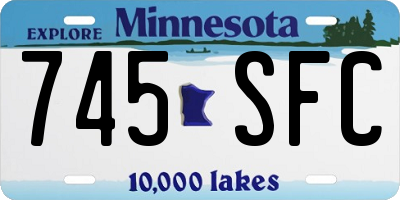 MN license plate 745SFC