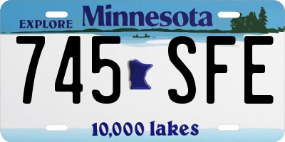 MN license plate 745SFE