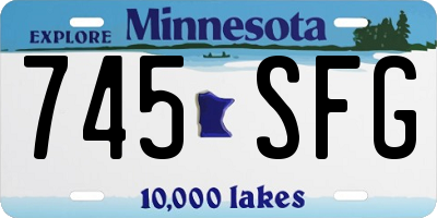 MN license plate 745SFG