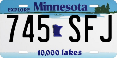 MN license plate 745SFJ
