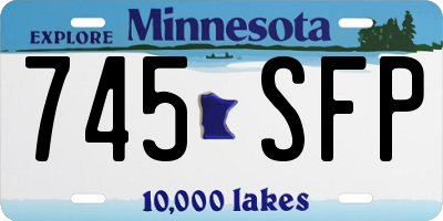 MN license plate 745SFP
