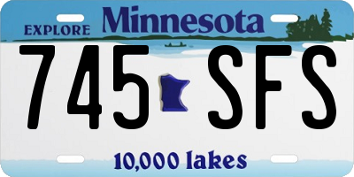 MN license plate 745SFS