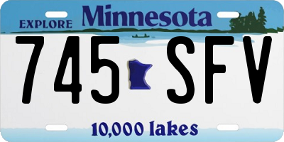 MN license plate 745SFV