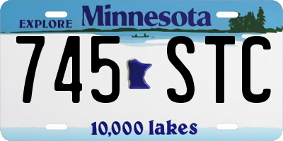 MN license plate 745STC