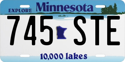MN license plate 745STE