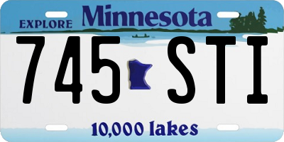 MN license plate 745STI