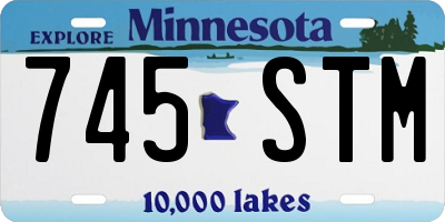 MN license plate 745STM