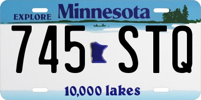 MN license plate 745STQ