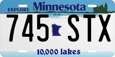 MN license plate 745STX