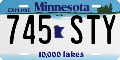 MN license plate 745STY