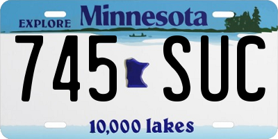 MN license plate 745SUC
