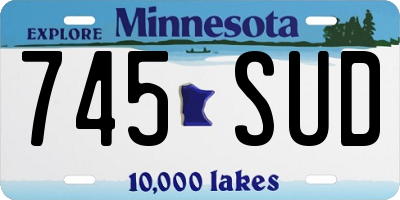 MN license plate 745SUD