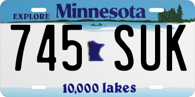 MN license plate 745SUK