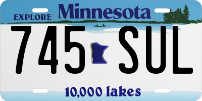 MN license plate 745SUL