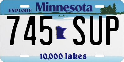 MN license plate 745SUP