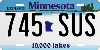 MN license plate 745SUS
