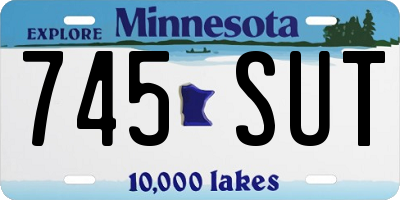 MN license plate 745SUT