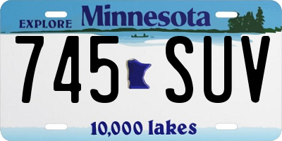 MN license plate 745SUV
