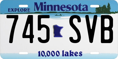 MN license plate 745SVB