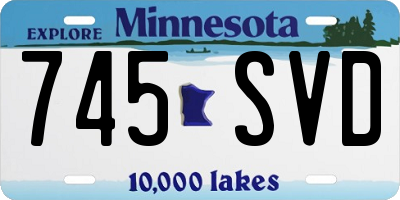 MN license plate 745SVD