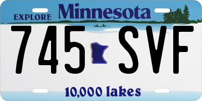MN license plate 745SVF