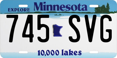 MN license plate 745SVG