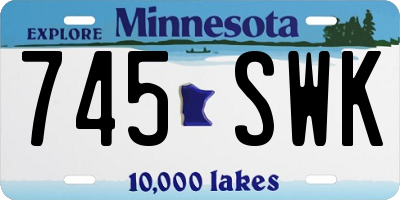 MN license plate 745SWK
