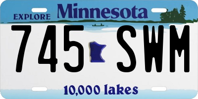 MN license plate 745SWM