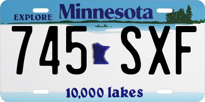 MN license plate 745SXF