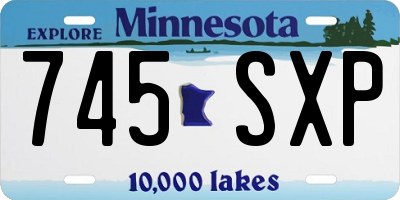 MN license plate 745SXP