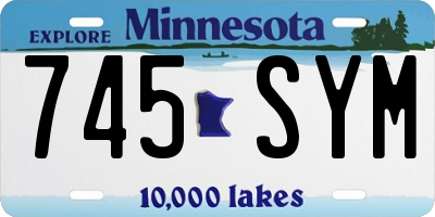 MN license plate 745SYM