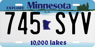 MN license plate 745SYV