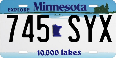 MN license plate 745SYX