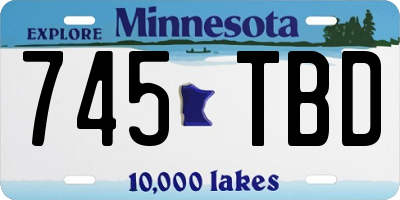 MN license plate 745TBD